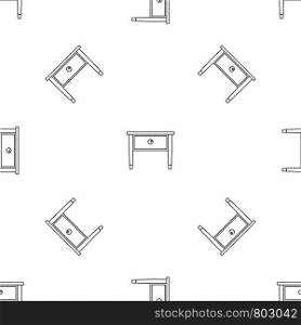 Bed side table pattern seamless vector repeat geometric for any web design. Bed side table pattern seamless vector