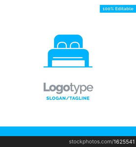 Bed, Sleep, Room, Hotel Blue Business Logo Template