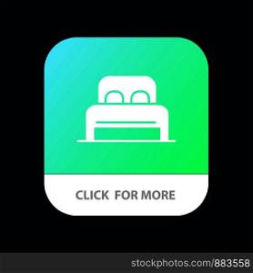 Bed, Sleep, Room, Hotel Mobile App Icon Design