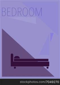 Bedroom Minimal Design Creative Vector Art Illustration