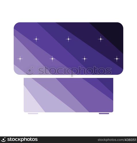 Bedroom pouf icon. Flat color design. Vector illustration.