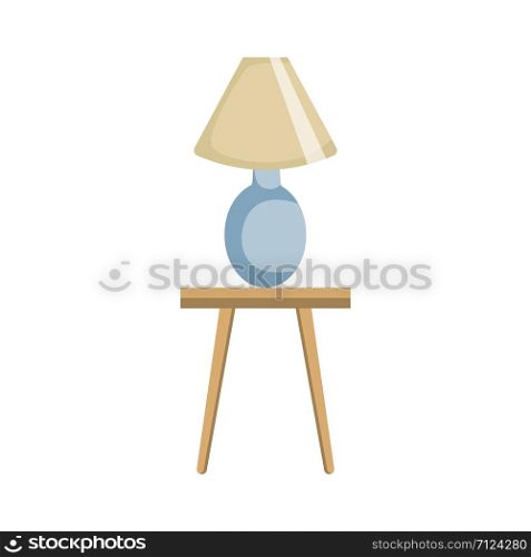 Bedside lamp, vector illustration