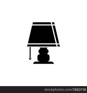 Bedside Table Lamp, Desk Night Light. Flat Vector Icon illustration. Simple black symbol on white background. Bedside Table Lamp, Desk Night Light sign design template for web and mobile UI element. Bedside Table Lamp, Desk Night Light. Flat Vector Icon illustration. Simple black symbol on white background. Bedside Table Lamp, Desk Night Light sign design template for web and mobile UI element.