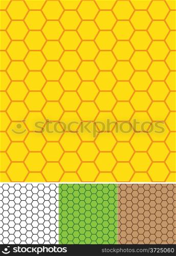 Bee cell shaped seamless pattern.