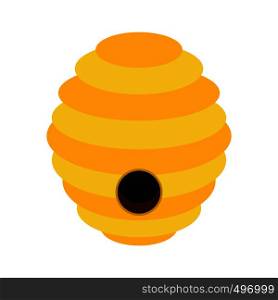 Bee hive flat icon isolated on white background. Bee hive flat icon