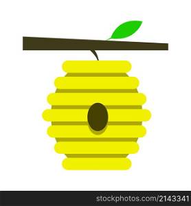 Bee hive icon vector