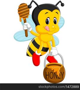 bee holding honey