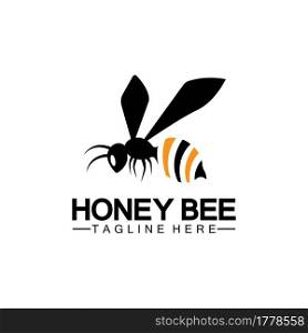 Bee honey logo vector icon symbol illustration design template