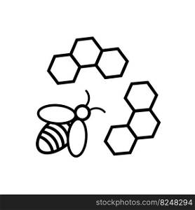 Bee honeycomb icon. Vector illustration. Stock image. EPS 10.. Bee honeycomb icon. Vector illustration. Stock image. 