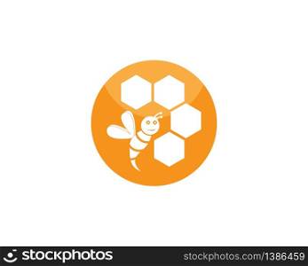 Bee icon logo template