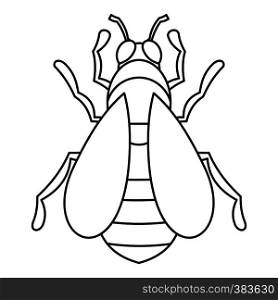 Bee icon. Outline illustration of bee vector icon for web. Bee icon, outline style