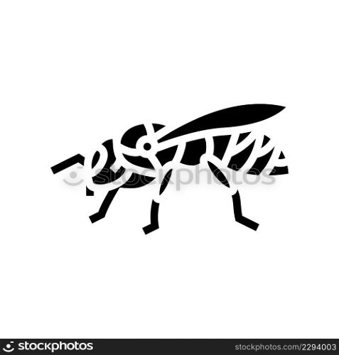 bee insect glyph icon vector. bee insect sign. isolated contour symbol black illustration. bee insect glyph icon vector illustration