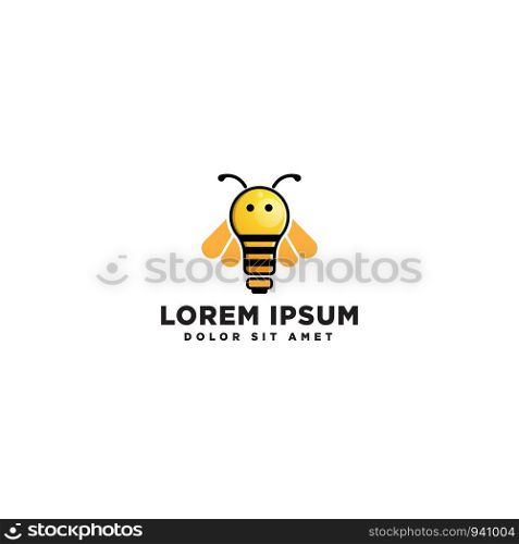 bee insect logo template vector illustration icon element isolated. bee insect logo template vector illustration icon element