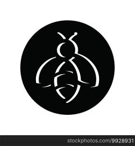 Bee logo illustration symbol design