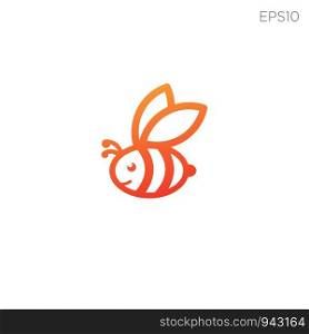 bee logo or icon vector isolated symbol element - vector. bee logo or icon vector isolated symbol element