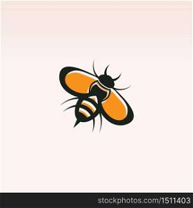 Bee logo simple and modern inspiration for business template vector design