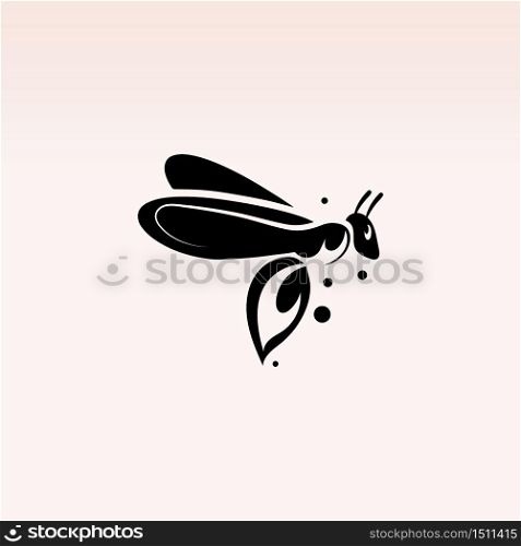 Bee logo simple and modern inspiration for business template vector design
