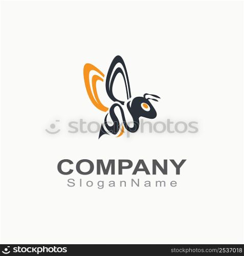 Bee logo simple creative inspiration for business template vector animal design