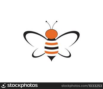 Bee Logo Template vector icon illustration design