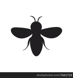 Bee logo vector icon illustration