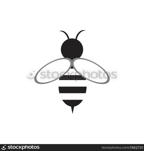 Bee logo vector icon illustration