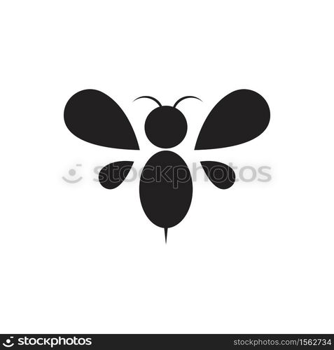 Bee logo vector icon illustration