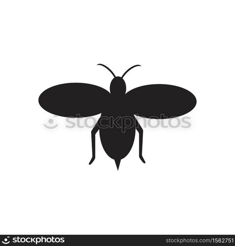 Bee logo vector icon illustration