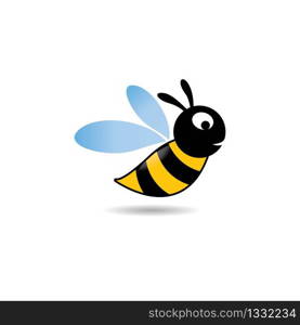 Bee logo vector icon illustration design