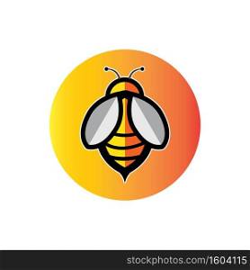 Bee logo vector illustration design