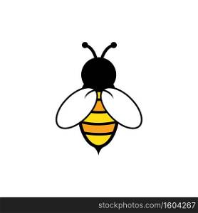 Bee logo vector illustration design