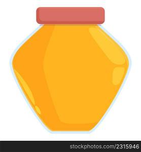 Bee nectar jar icon cartoon vector. Honey flower. Gold liquid. Bee nectar jar icon cartoon vector. Honey flower