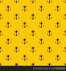 Bee pattern seamless vector repeat geometric yellow for any design. Bee pattern vector