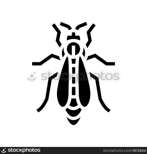 bee queen beekeeping glyph icon vector. bee queen beekeeping sign. isolated contour symbol black illustration. bee queen beekeeping glyph icon vector illustration