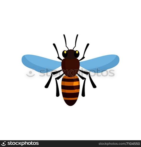 Bee queen of insect icon. Flat illustration of bee queen of insect vector icon for web design. Bee queen of insect icon, flat style