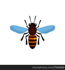 Bee queen of insect icon. Flat illustration of bee queen of insect vector icon for web design. Bee queen of insect icon, flat style