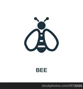 Bee vector icon illustration. Creative sign from farm icons collection. Filled flat Bee icon for computer and mobile. Symbol, logo vector graphics.. Bee vector icon symbol. Creative sign from farm icons collection. Filled flat Bee icon for computer and mobile