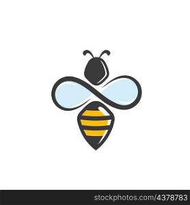 Bee vector icon illustration design concept web