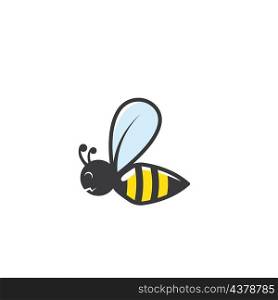 Bee vector icon illustration design concept web