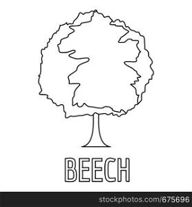 Beech icon. Outline illustration of beech vector icon for web. Beech icon, outline style.