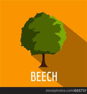 Beech tree icon. Flat illustration of beech tree vector icon for web. Beech tree icon, flat style
