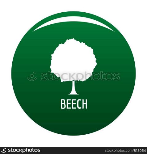 Beech tree icon. Simple illustration of beech tree vector icon for any design green. Beech tree icon vector green