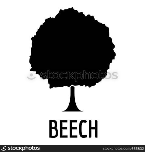 Beech tree icon. Simple illustration of beech tree vector icon for web. Beech tree icon, simple black style