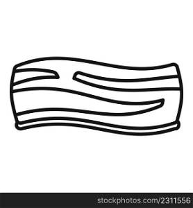 Beef bacon icon outline vector. Breakfast meat. Cooked food. Beef bacon icon outline vector. Breakfast meat