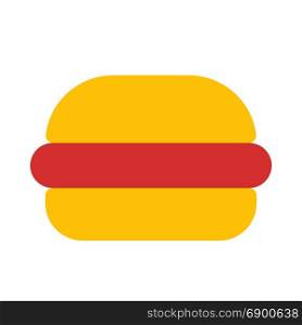 beef burger, icon on isolated background