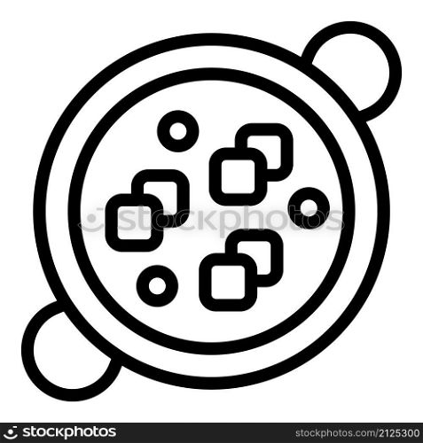 Beef cream soup icon outline vector. Broth dinner. Food dish. Beef cream soup icon outline vector. Broth dinner