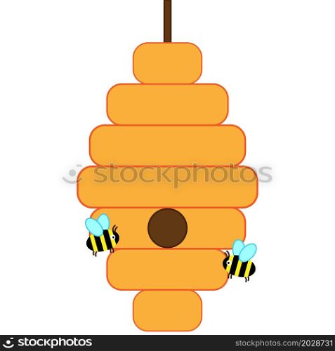 Beehive icon. Cartoon design. Honey processing. Hand drawn art. Abstract style. Vector illustration. Stock image. EPS 10.. Beehive icon. Cartoon design. Honey processing. Hand drawn art. Abstract style. Vector illustration. Stock image.
