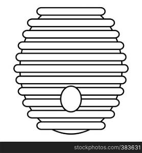 Beehive icon. Outline illustration of beehive vector icon for web. Beehive icon, outline style
