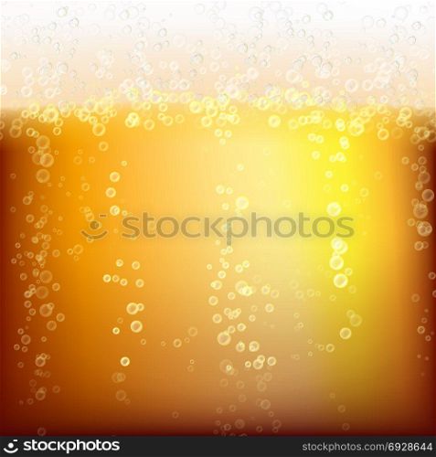 Beer Background Texture With Foam And Vubbles. Beer Background Texture With Foam And Vubbles. Macro Of Frefreshing Beer.