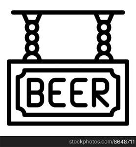 Beer banner icon outline vector. Factory tank. Drink alcohol. Beer banner icon outline vector. Factory tank
