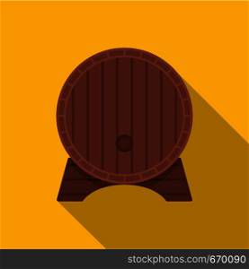 Beer barrel icon. Flat illustration of beer barrel vector icon for web. Beer barrel icon, flat style.